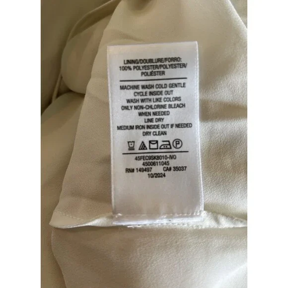 Favorite Daughter The Favorite Ivory Satin Maxi Mini Skirt Size Medium FLAW - Picture 11 of 13